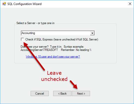 Select server